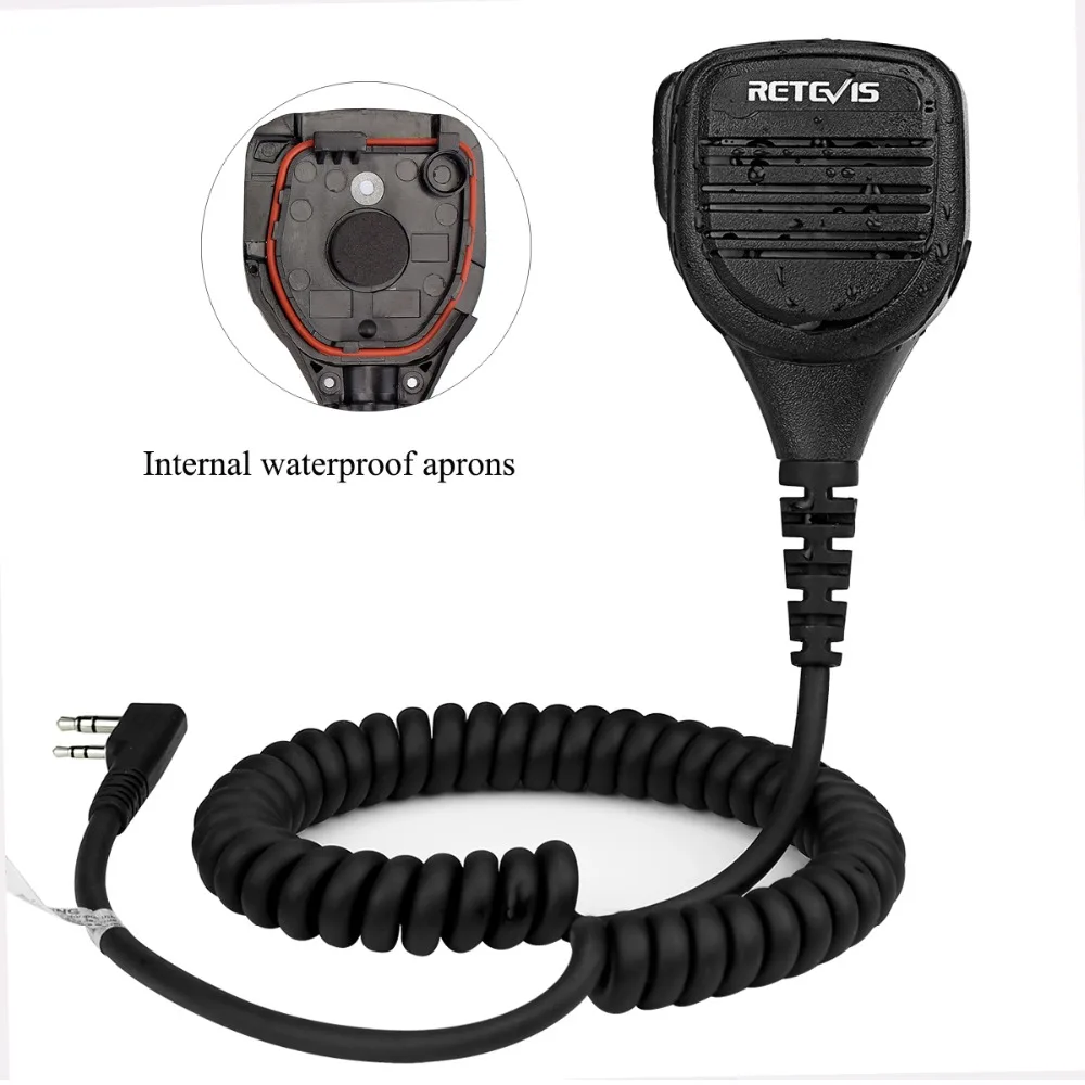 Retevis RS-112 IP54 Waterproof Remote Mic Speaker Microphone PTT for Kenwood Baofeng UV 5R for Quansheng UV K5 K6 UV K58 Radio