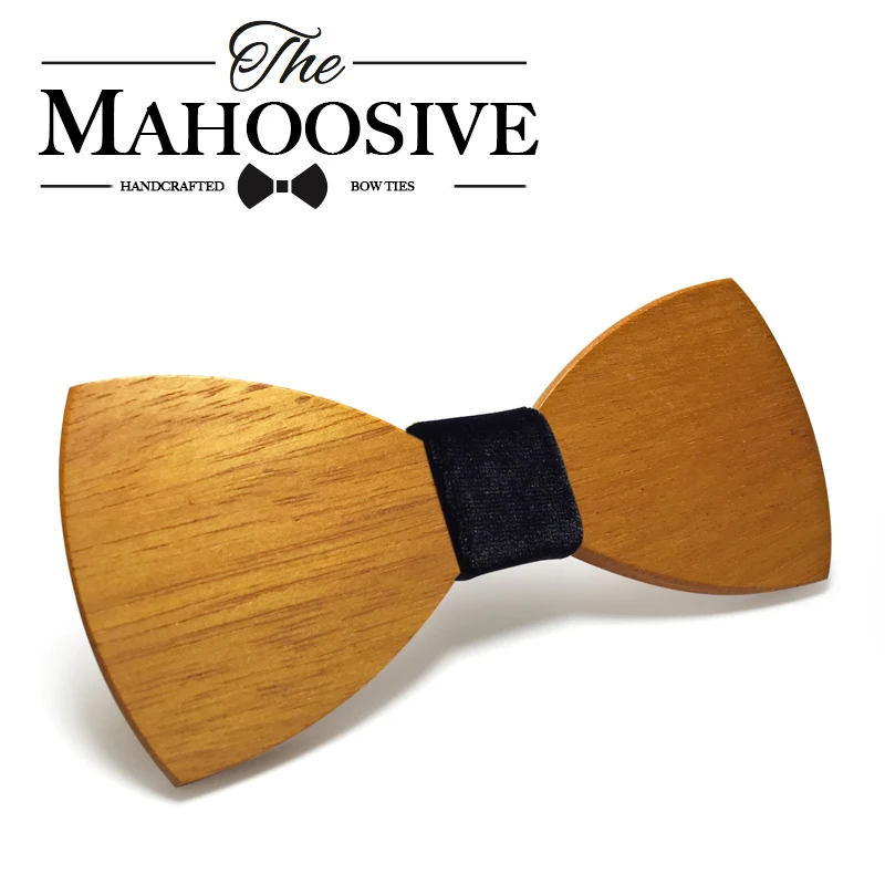 

Mahoosive Brand Handmade Wood Bow Ties Bowtie Wedding Butterfly Gravata Ties For Men Geometric Wooden Bow Tie