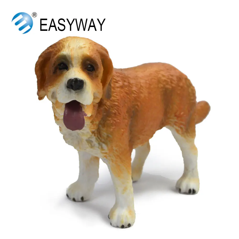 EASYWAY Gốc Động Vật Nông Trại Nhựa Saint Bernard Mô Hình Chó Mini Đời Sống Thực Tế Động Vật Nhân Vật Hành Động Trẻ Em Đồ Chơi dành cho Trẻ Em Quà Tặng