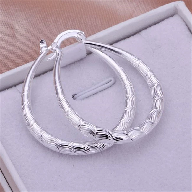 Retro Elements Elegant Gorgeous Design Silver Color Wholesale Free Shipping Earrings For Women Aknajbua LQ-E295