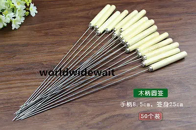 

50pcs Stainless Steel Barbecue Needle Satay Sticks For Outdoor BBQ Tool