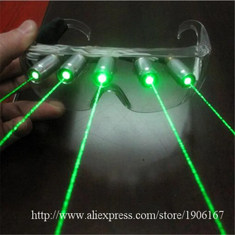 Newest Green Laser Glasses Christmas Halloween Decoration Laserman Show Glasses Stage Laser Show Party Eyewear