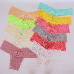 6pcs/lot Fashion Transparent Girls Thongs G-string Teenage Lace Panties For Girls Calcinha Menina Briefs Young Girls Underwear