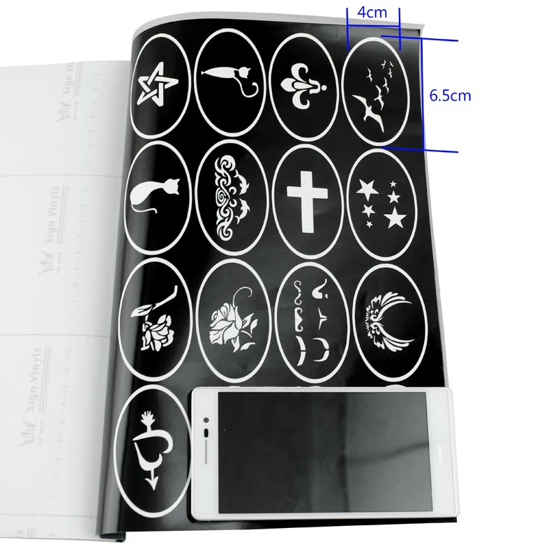 أوفير البخاخة الإستنسل الحناء الوشم المؤقت البخاخة الجسم الطلاء الإستنسل 85 نمط الجسم الفن الطلاء تصميم TA102 #5