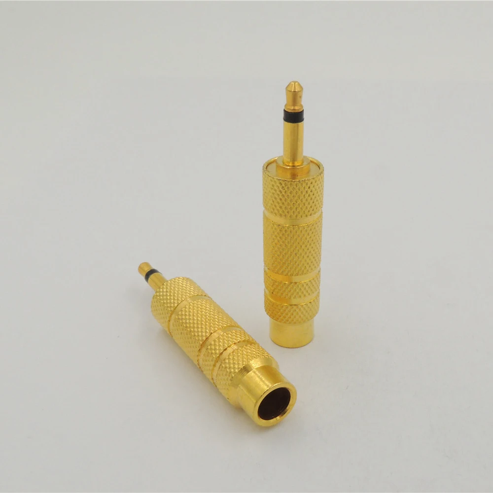 

3.5mm 1/8" Mono Plug to 6.35mm (1/4 Inch) Mono Jack Adaptor, Gold Plated