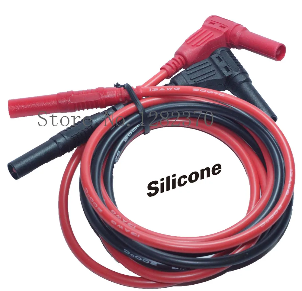 

[SA] 14AWG silicone test leads five meters long red and black 3pair /lot