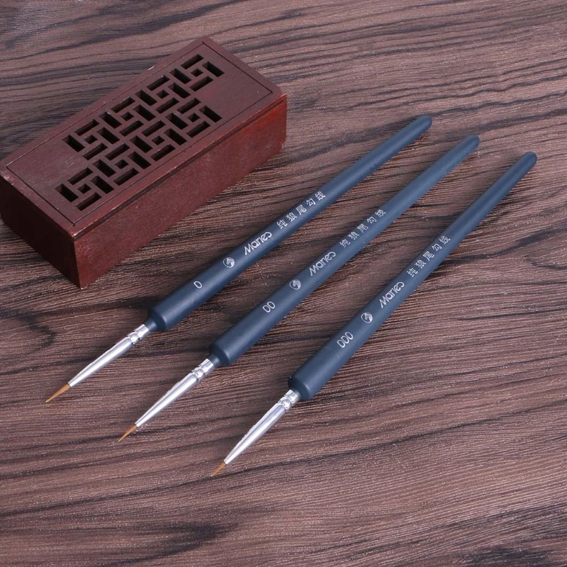 3 Thu Nhỏ Sơn Chi Tiết Bàn Chải 0/ 00/ 000 Lông Sói Chuyên Nghiệp Mỹ Chi Tiết Cho Nghệ Thuật Tiếp Liệu Vẽ nghệ Thuật Bút Lông Vẽ