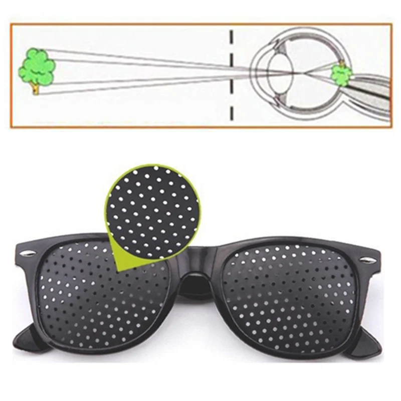 YOOSKE Anti-myopia Pinhole Glasses Pin hole Sunglasses Eye Exercise Eyesight Improve Natural Healing vision Care Eyeglasses