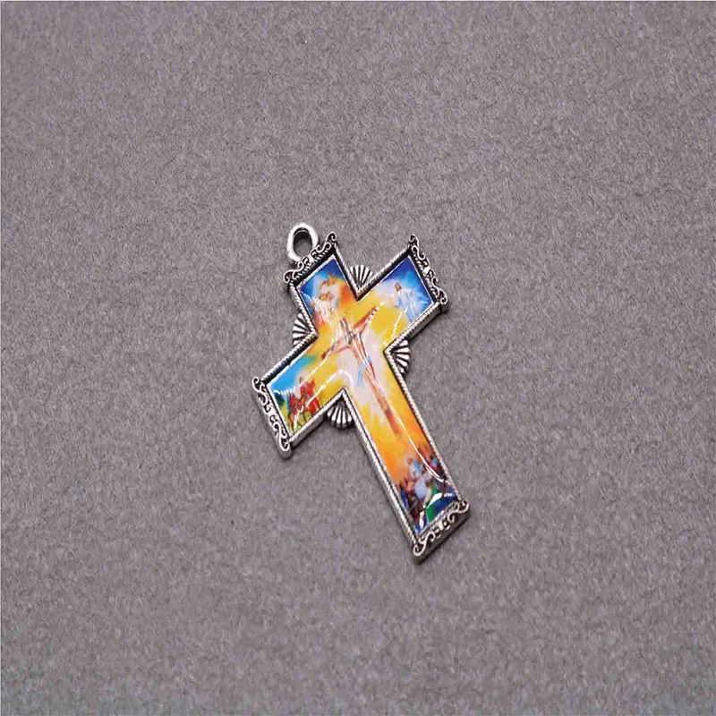 50 pieces of Christ Jesus cross compassion Jesus icon cross medal wholesale, various icons religious medal