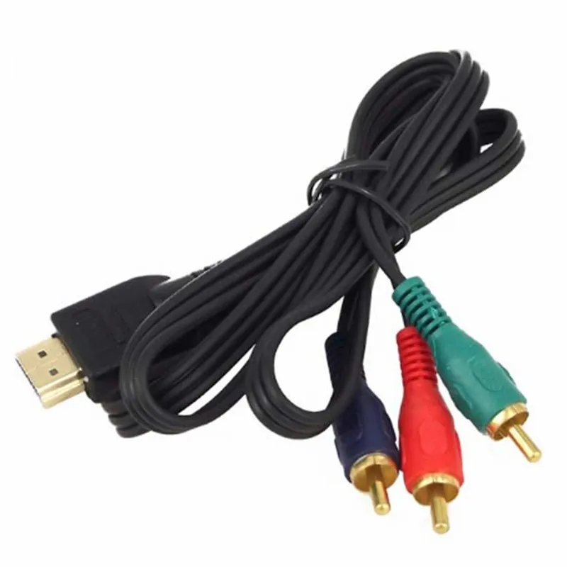 3ft HDMI-compatible M Male to 3 RCA M Video Audio Converter Component AV Adapter Cable DV High Quality