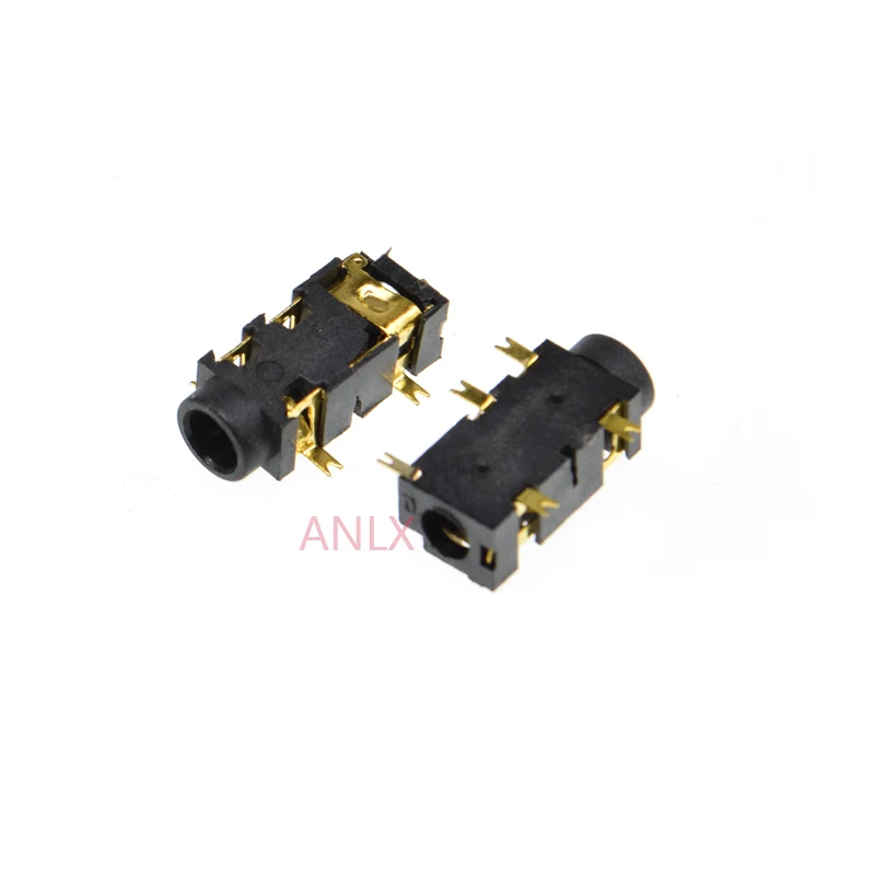 10PCS PJ-327A 3.5MM SMD AUDIO FEMALE SOCKET Gold-Plated Patch Headphone CONNECTOR