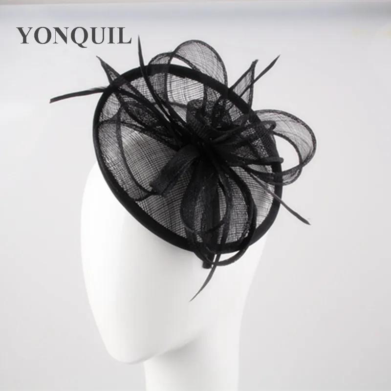 Sinamay Fascinators Wedding Accessories Cocktail Hats Party Hairband Bridal  Headwear Cocktail Headpiece for Ladies Fedora Cap