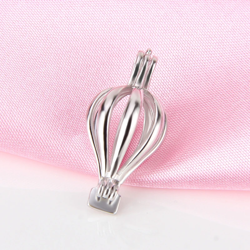 CLUCI 925 Sterling Silver Pendant Jewelry Hot Air Balloon Shaped Women Gift Jewelry 925 Sterling Silver Pearl Locket SC224SB