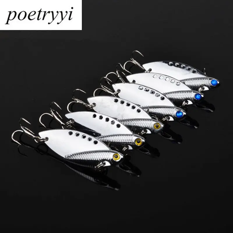 

1Pcs Metal VIB Lures yellow and blue Vibration Spoon Lure Fishing Lure Bass VIB bait artificial bait cicada lure vib bait 10