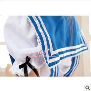 Girls Sailor Suit Japanese Super Restoring Ancient High Waist Straps School Wear Short Skirt