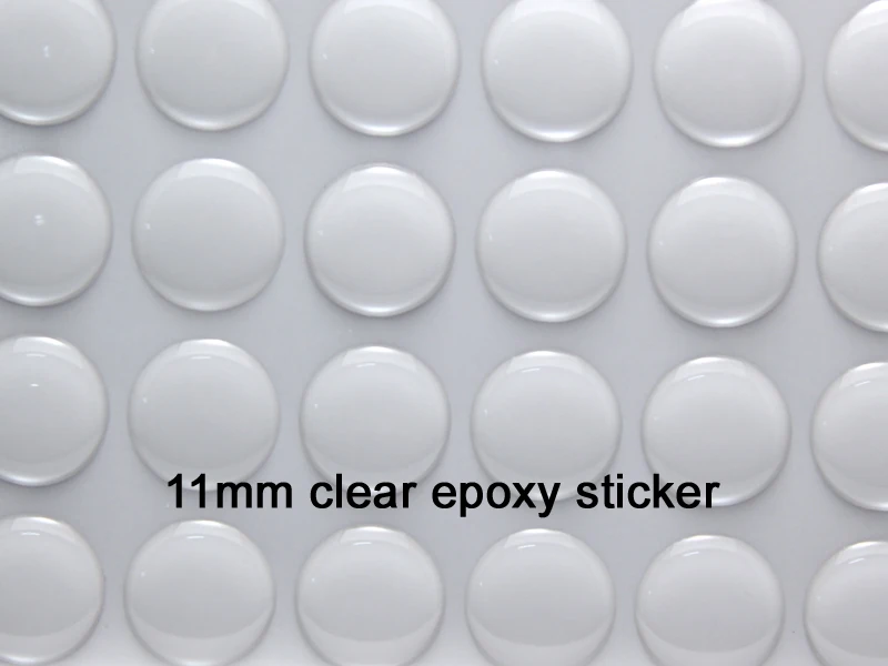 11mm Round Clear Gloss Cover Stickers Clear Epoxy Resin Epoxy Domes 3D Effect DIY Crafts Bottle Cap Pendants Making