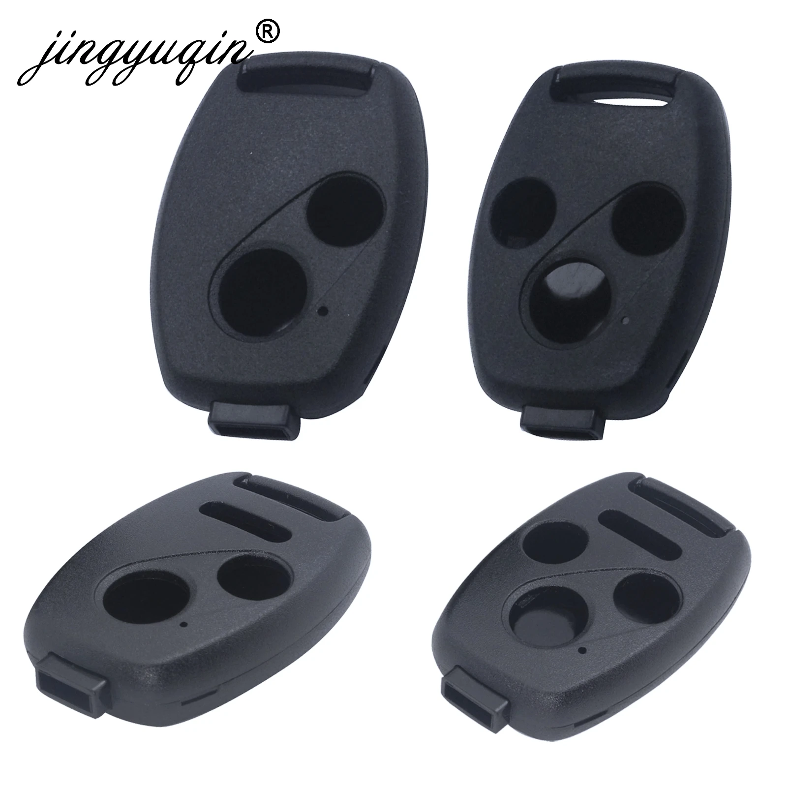 

jingyuqin 50pcs Remote Key Shell For HONDA Accord Civic Fit City Odyssey Element CRV Jazz HRV Pilot 2/3/2+1/3+1 Buttons Fob Case