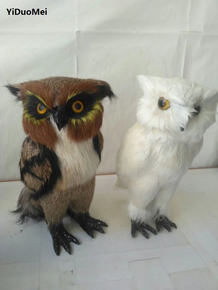 

artificial night owl bird model polyethylene&furs owl prop, large 14x22cm handicraft decoration gift a2209