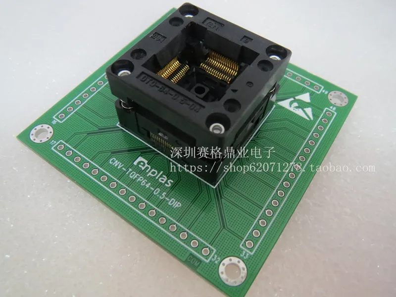 

OTQ-64-0.5-04 LQFP64/DIP64 IC Test seat test bench test socket programming seat