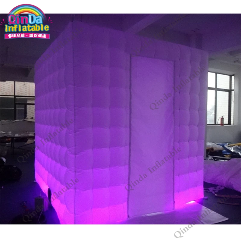 Camping light tent, cube tent inflatable photo booth with free air blower