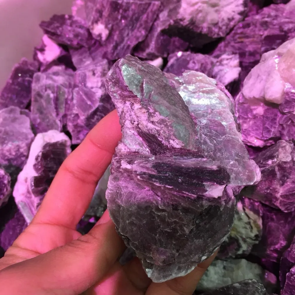 

about 100g beautiful natural rough lepidolite Crystal gemstone meditation reiki healing raw purple crystal for home decoration