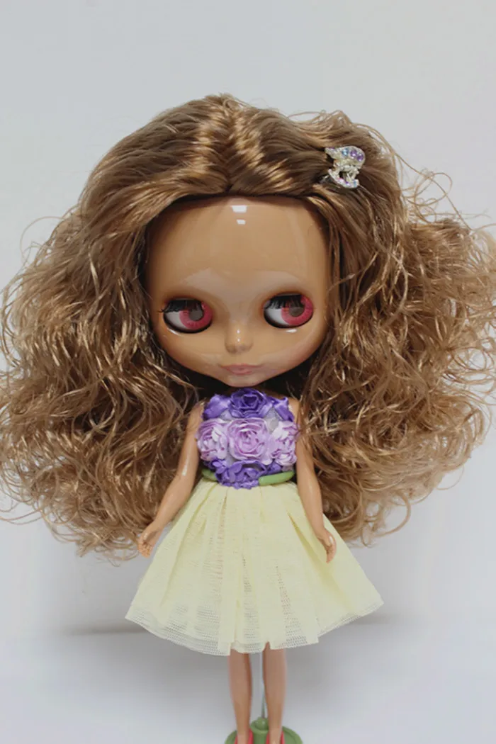 

Кукла Blygirl Blyth черная телесная кукла обычное тело 7 суставов подходит для макияжа своими руками