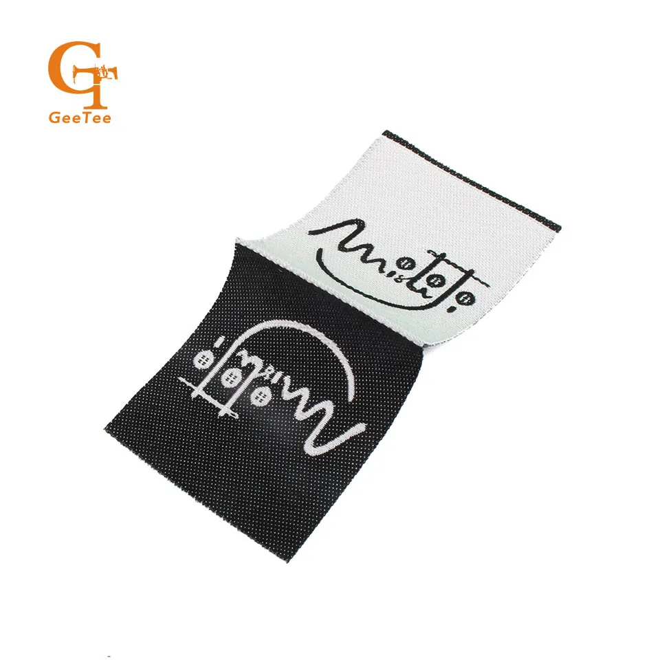 

custom logo embroidered garment main clothing labels,center fold woven brand name labels and tags