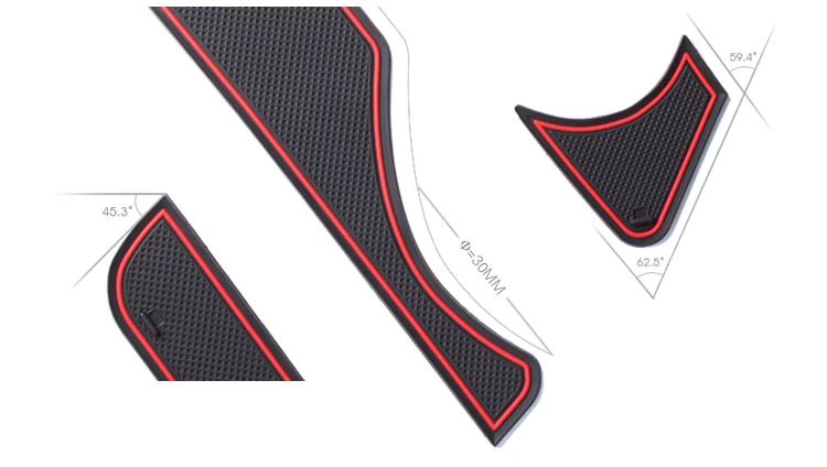 Für Toyota Yaris 2020 2021 Anti-Slip Tor Slot Tasse Matte für Hybrid GR Sport Stil Änderung Zubehör Pad – Detail 7