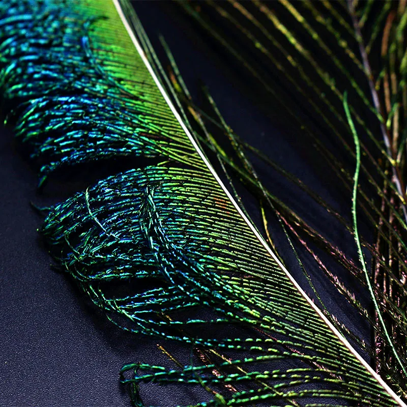 HOT 1set natural blue peacock feathers assorted blue peacock tippets &selected tail &body feathers fly tying feather materials