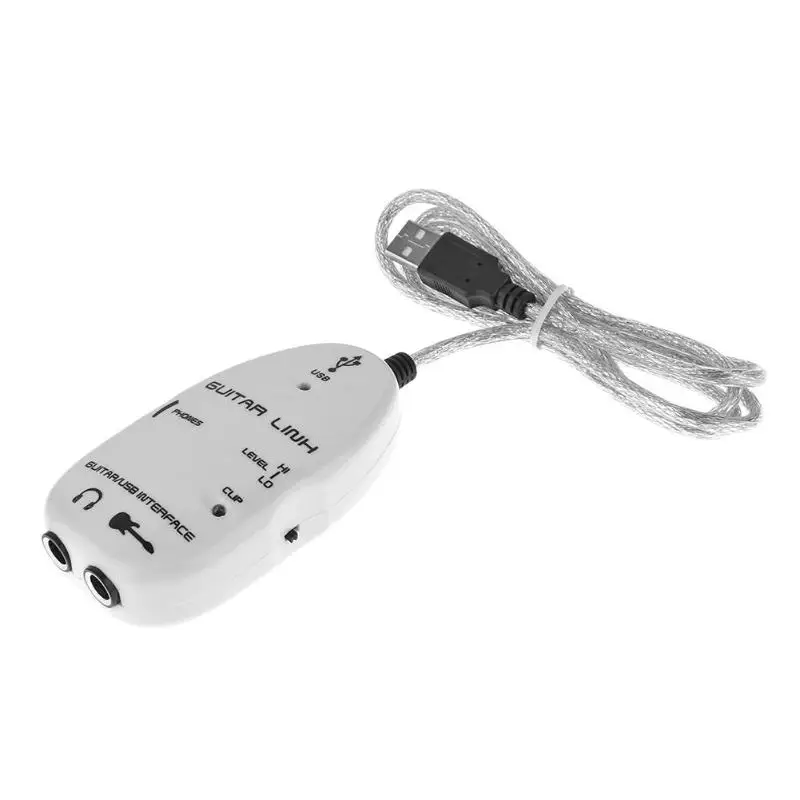 Interfaz de audio Guitar to USB Sound Player Sound Card Effector Interface Link Audio Cable External Sound Card