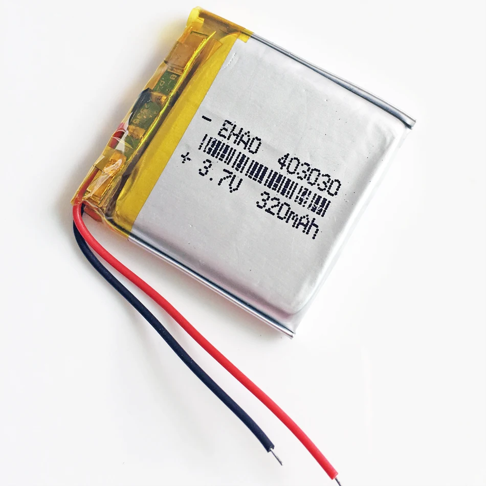 3.7V 320mAh Lithium Polymer LiPo Rechargeable Battery 403030 For Mp3 GPS PSP Bluetooth Headphone Headset Smart Watch 4*30*30mm