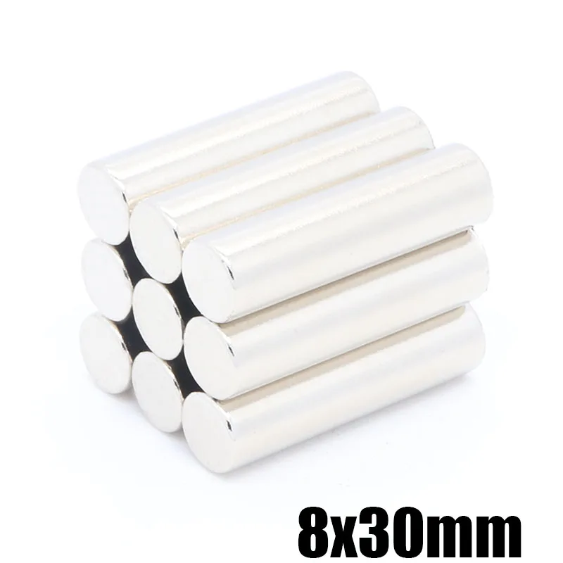 

40pcs 8x30 mm N35 Super Strong Round Neodymium Magnets Craft Rare Earth Powerful Magnet 8*30 permanent magnet