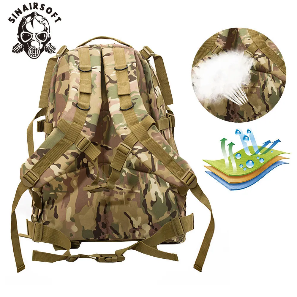 Imagem -02 - Outdoor Sport Tactical Mochila 40l Escalada Montanhismo Camping Caminhadas Trekking Mochila Bolsa de Viagem 3d