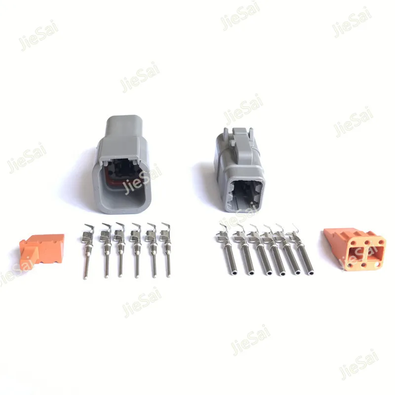 6 Pin Waterproof Automotive Connectors DTM Wire Connector With Pins DTM06-6S/ATM06-6S DTM04-6P /ATM04-6P