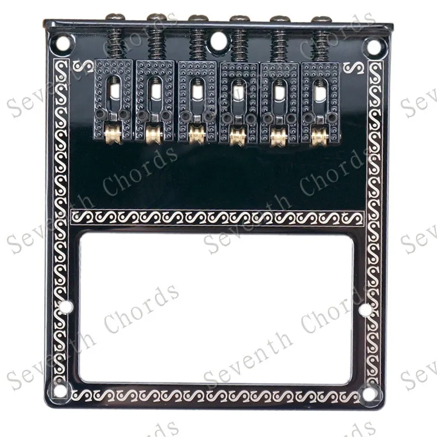 

A Set Of Electric Guitar Black Humbuckers Mount Hole 6 String Roller Saddle Bridge Accessories Parts Musical Instrument