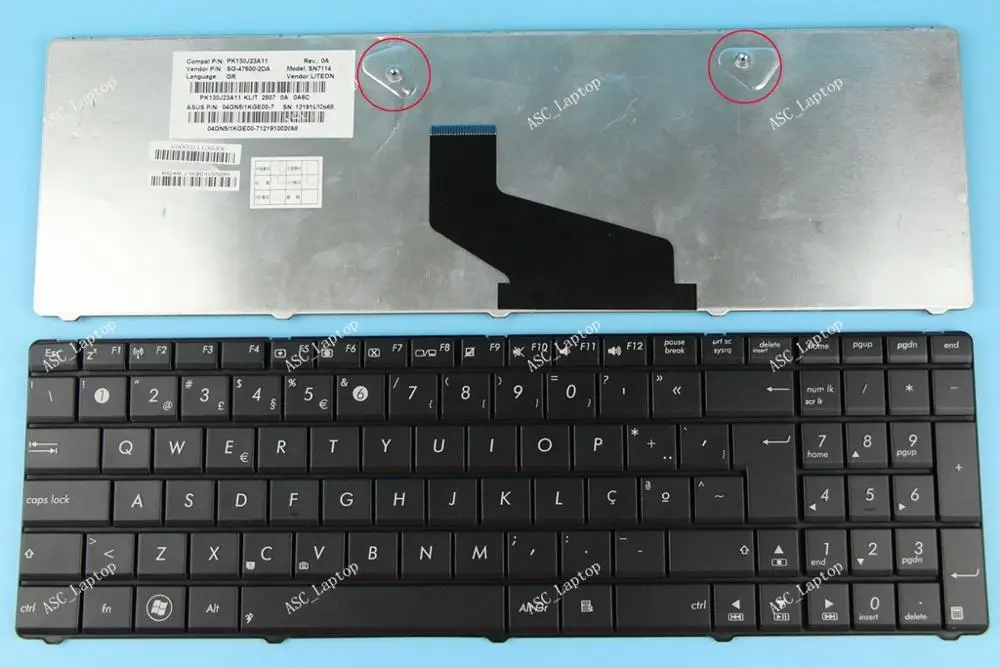 لوحة مفاتيح جديدة PT البرتغالية Teclado لأجهزة الكمبيوتر المحمول ASUS X53BE X53BR X53BY X53TA X53TK X53U X53Z لوحة مفاتيح سوداء الإطار الأسود ، Win8