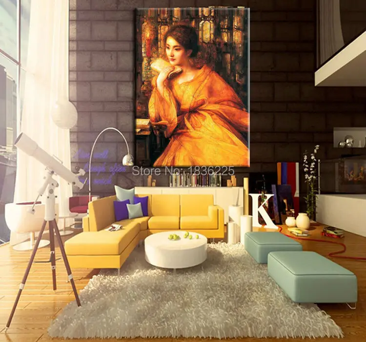 Chinese woman portrait oil painting Beautiful Chinese Women Hot chinese girl Art Canvas Paintings oil painting for bedroom