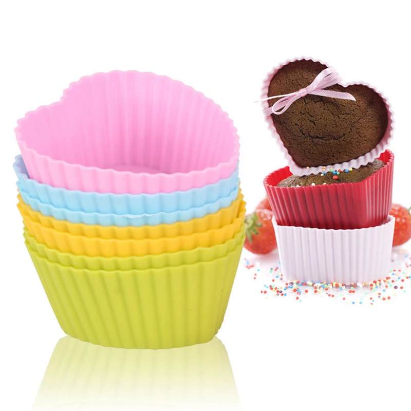 3cm Mini Maffin Cup Baking Seven Pretty Bags Cooking Tools Silicone Mold Baking Fondant Sugar Craft Molds DIY Cake