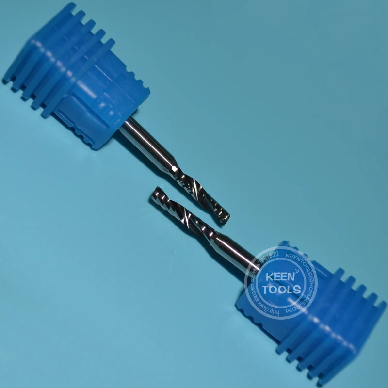 솔리드 카바이드 절단 도구, 단일 플루트 나선형 아크릴 PVC 커터, CNC 목재 엔드밀 세트, EM3.2.512mm