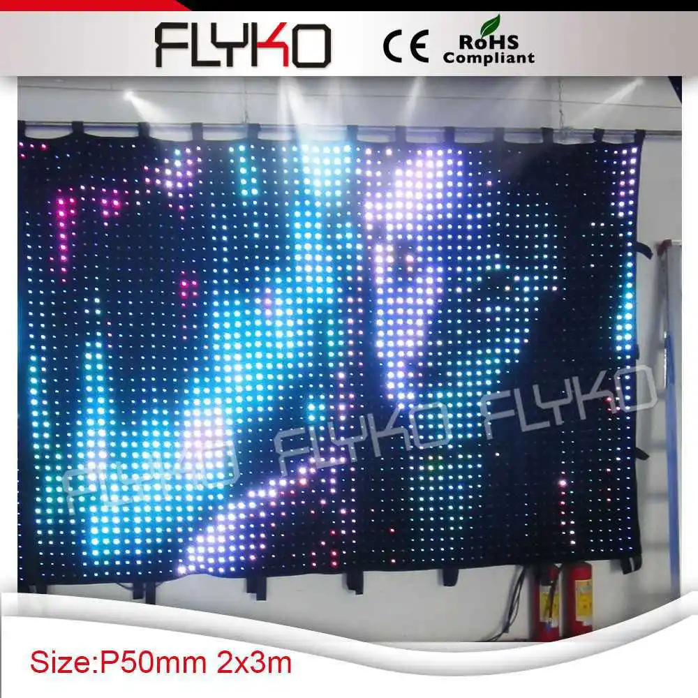 

Free shipping p50 programmable led signs full color led video curtain