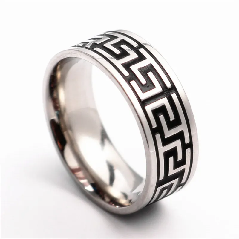 Bague vintage SION L en acier inoxydable pour hommes et femmes, ne se fanent jamais, puissance porte-bonheur, 