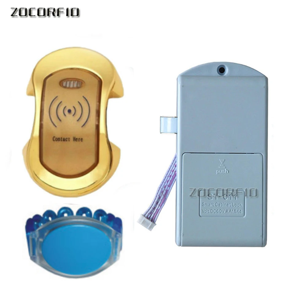 

125khz RFID card lock locker Electronic Cabinet Lock Magnetic Swipe Card RFID Cabinet Locker Door Locks with free RFID wristband