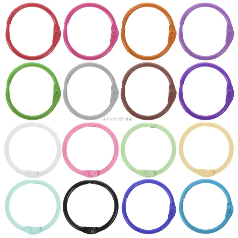 금속 루스 리프 바인더 링 책 농구 DIY 앨범, 학교 사무용품 공예, 10 개