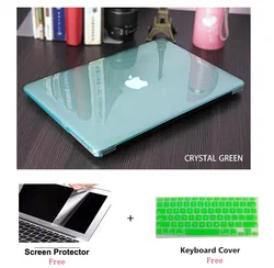 New 2024 Crystal Laptop Hard Case+Screen Protector+Keyboard Cover For Macbook Pro Air with/out Touch Bar 11 12 13 15 inch A1502