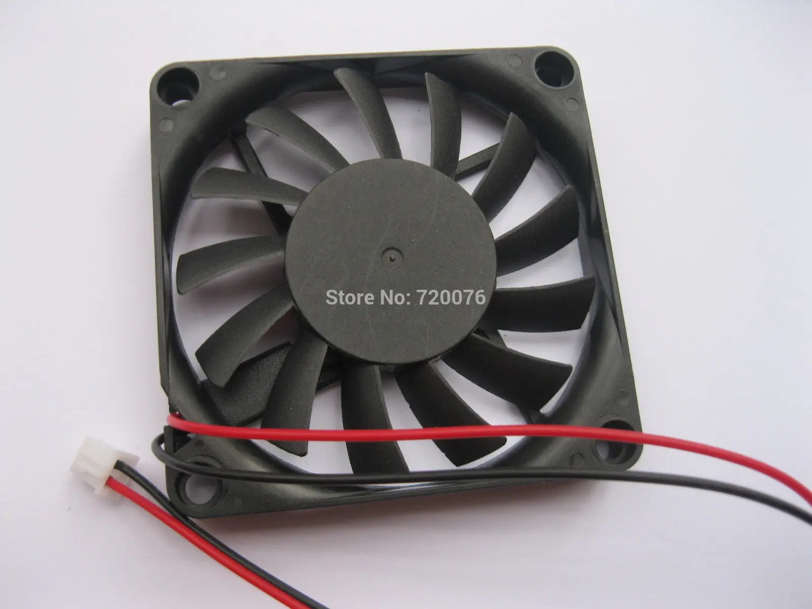 2 pcs Brushless DC Cooling Fan 13 Blade 12V 7010S 2 Wire