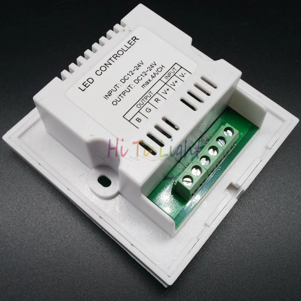 DC12V-24V 3CH 3 channel Touch panel RGB full color led controller /wall mounted RGB touch panel controller For RGB led strip