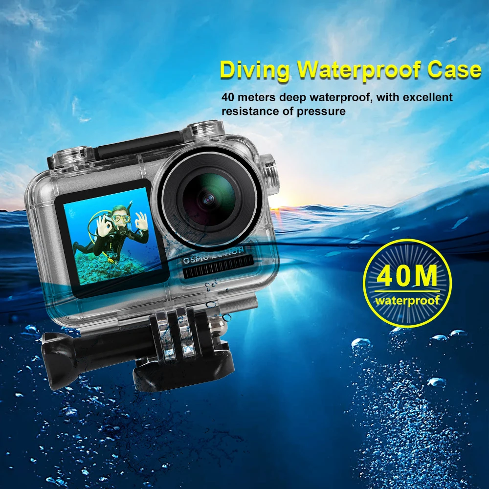 New 40M Waterproof Diving Protective Case Cover Housing Cage Accessories for DJI OSMO Action Cameras