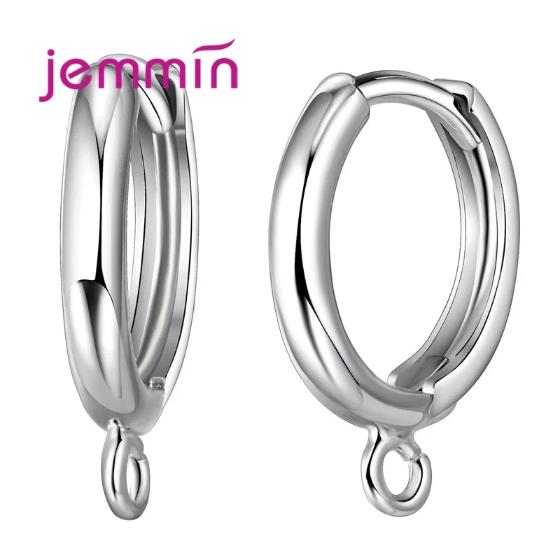 Fine Jewelry Accessory Anti-discoloration Sterling Silver  Earring Components Hoop Findings Back Wires Earrings