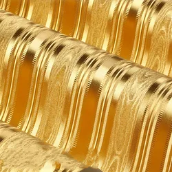 Beibehang-papel tapiz dorado para caja de KTV, fondo moderno de rayas verticales, color dorado, amarillo y dorado, para hotel, bar y cafetería