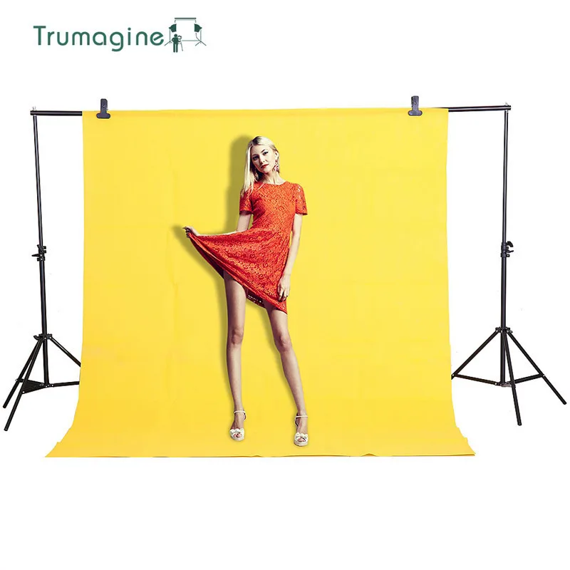 1.6X4M Yellow Color Non-woven Textile Muslin Photo Backgrounds Studio Photography Screen Chromakey Backdrop Cloth